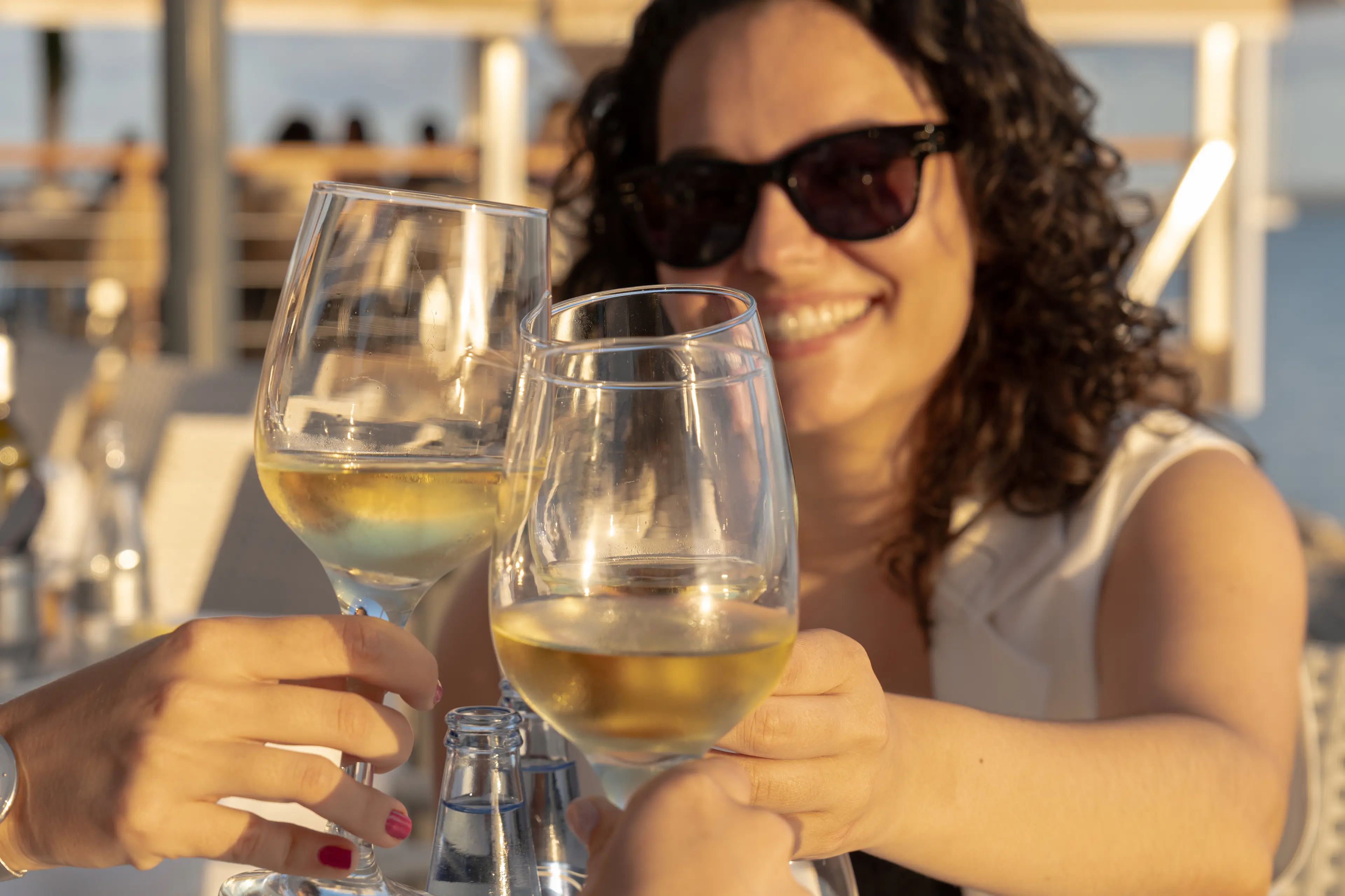 Vista panorámica del mar desde Aqua Restaurant