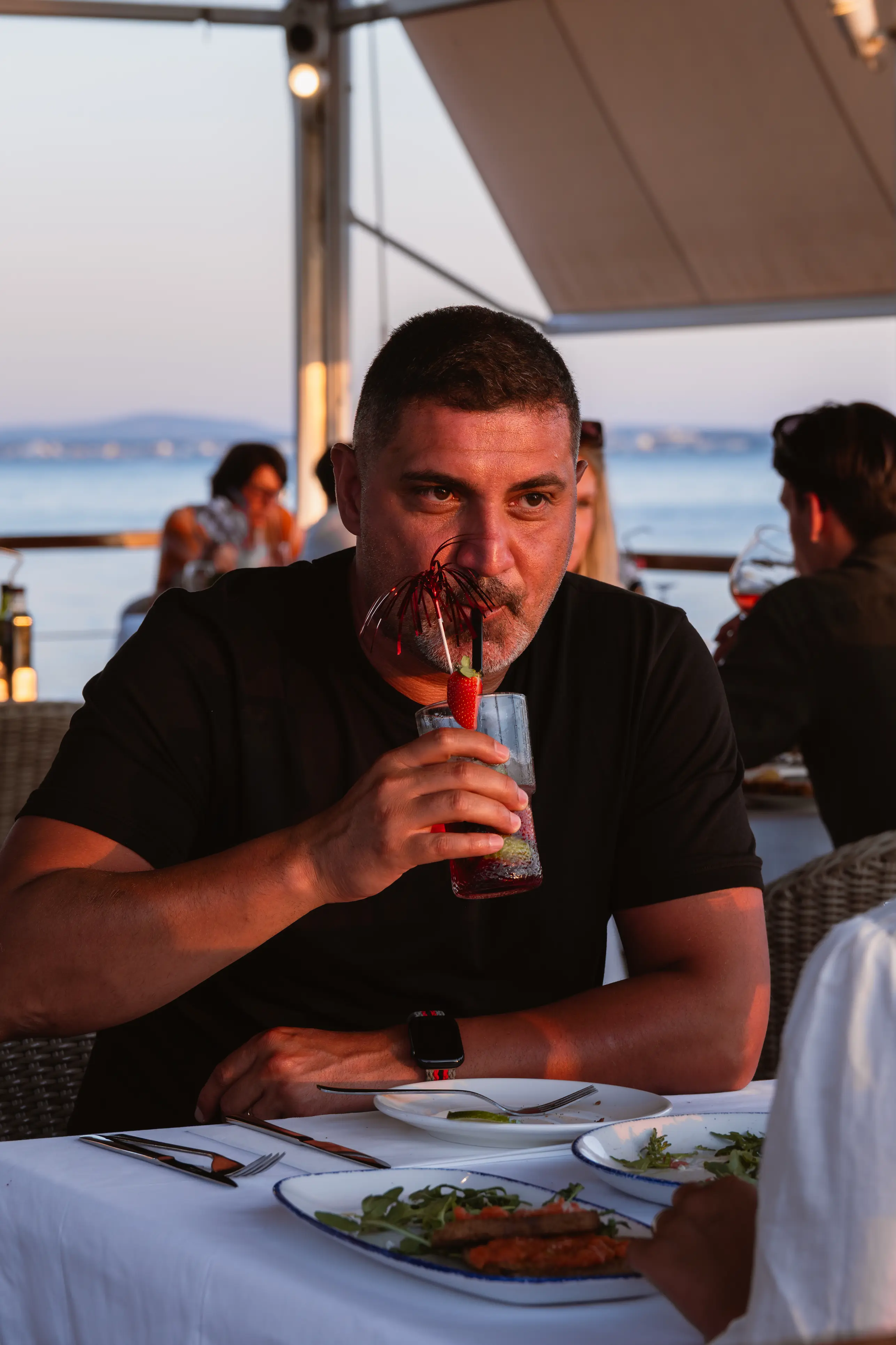 Celebración familiar en el restaurante Aqua